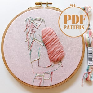 PDF Download - "Cotton Candy Summer" - Hand Embroidery Pattern