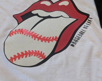 baseball tongue shirt