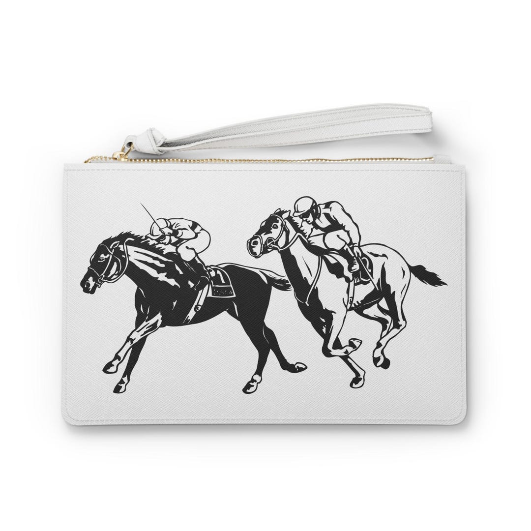 Money Bags Racing Equestrian Clutch Bag, Horse Racing Wallet Purse, Women's Racing ...