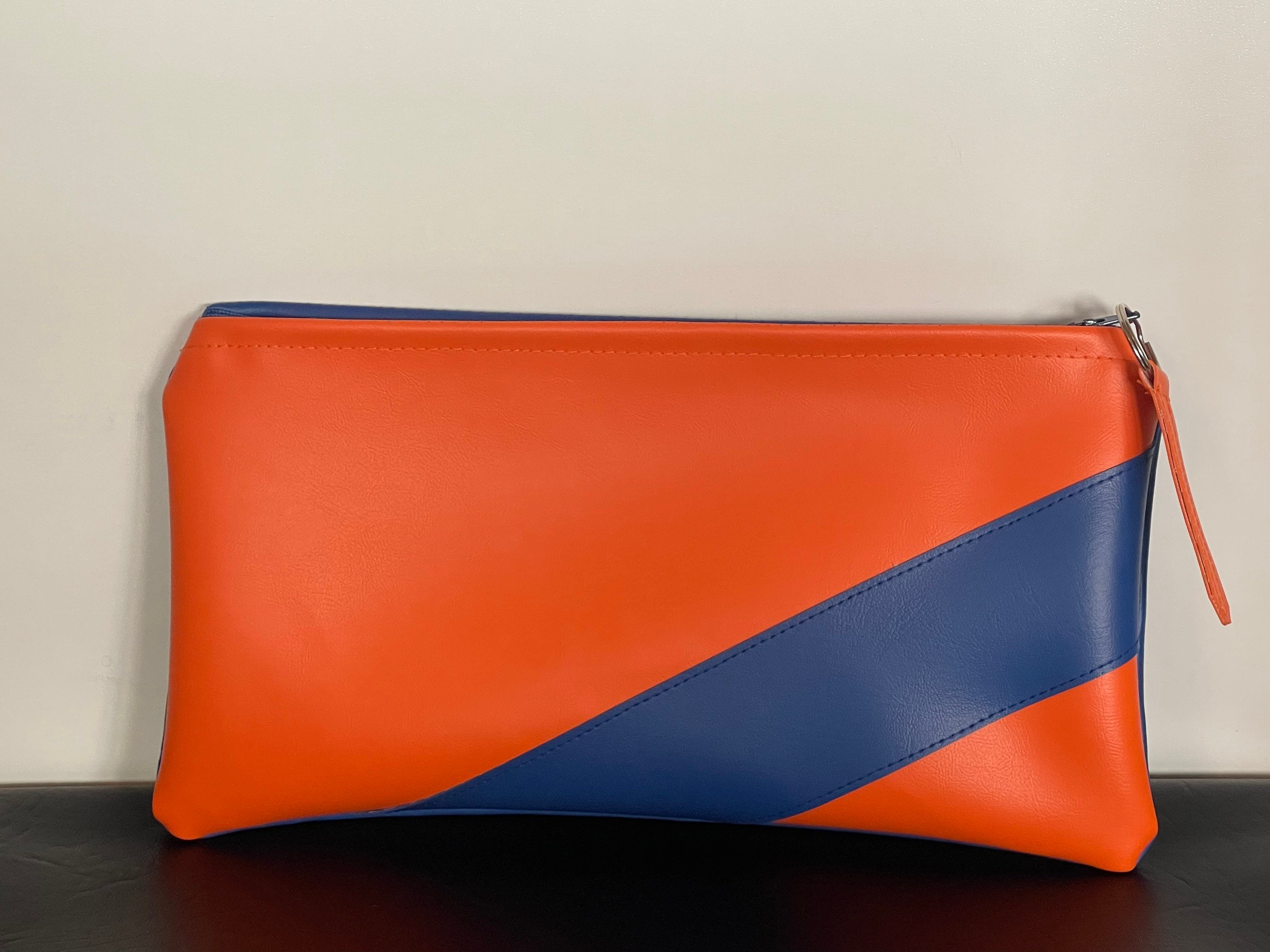 Orange and blue purse sales