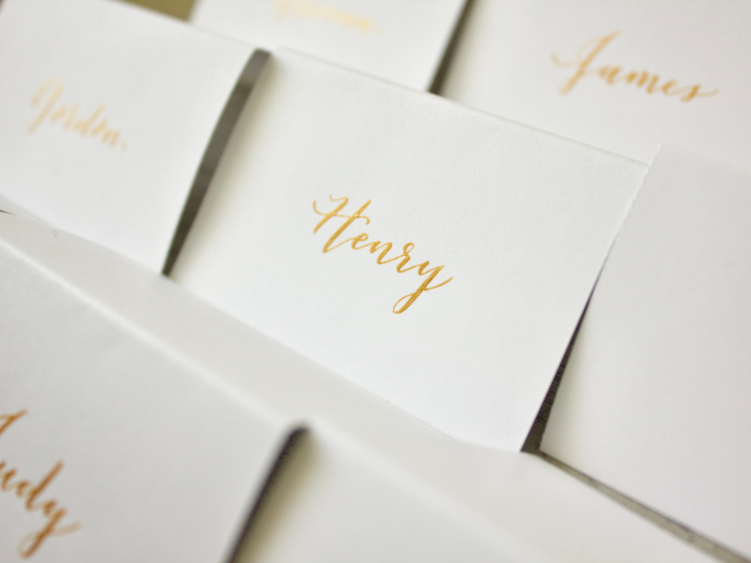 Luxe White Place Cards