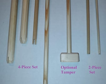 Fiber Stuffing Tools, Wood, Unfinished