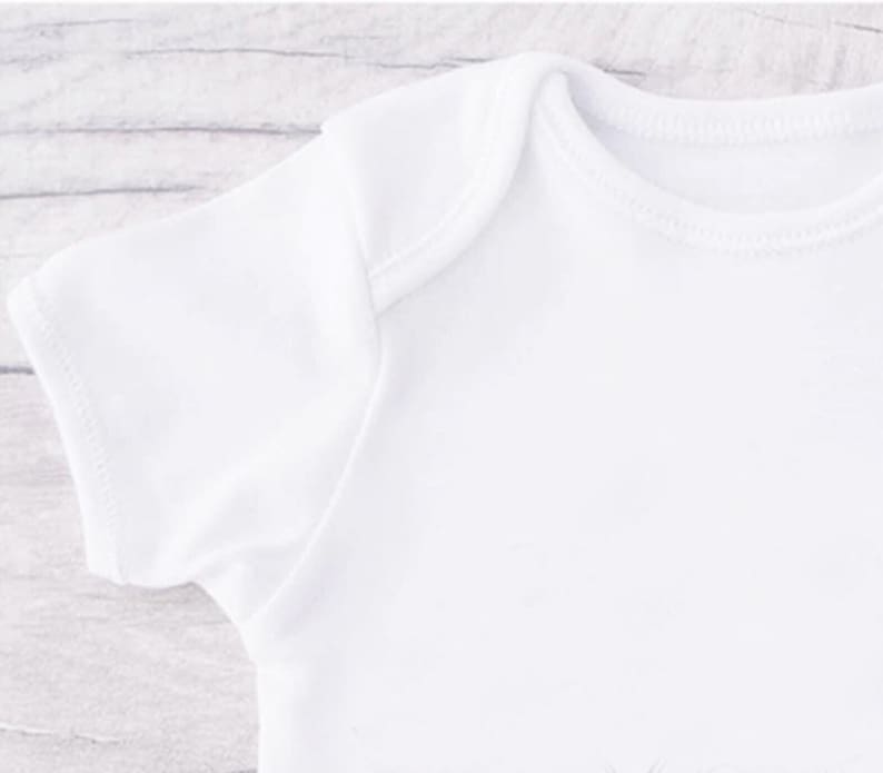 Personalised Baby Vest Short Sleeve White 100% Cotton Add Text Babyshower Toddler Newborn Gift Birthday Love Gender Reveal Fast Shipping UK image 9