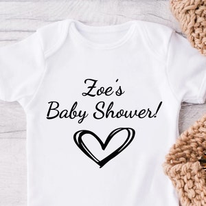 Personalised Baby Vest Short Sleeve White 100% Cotton Add Text Babyshower Toddler Newborn Gift Birthday Love Gender Reveal Fast Shipping UK image 6