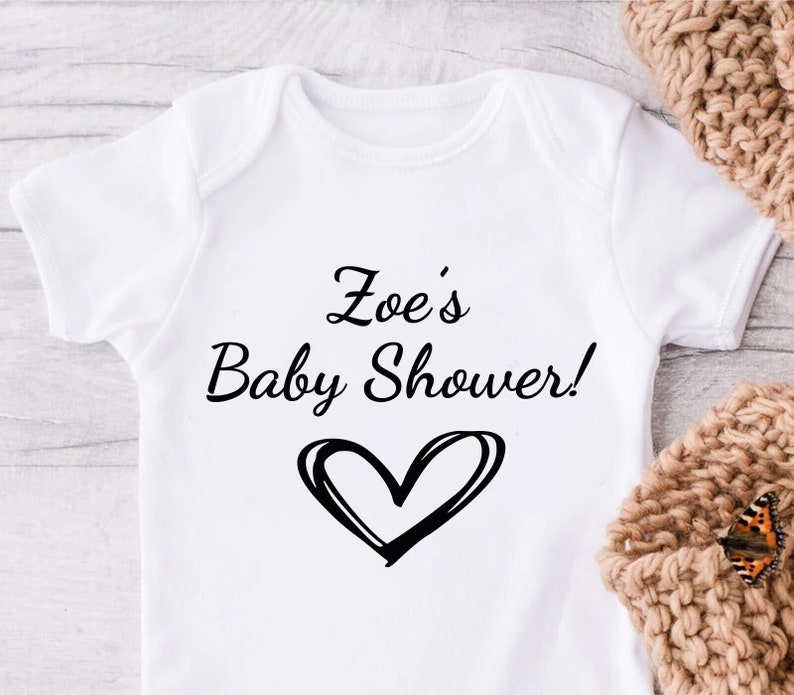 Personalised Baby Vest Short Sleeve White 100% Cotton Add Text Babyshower Toddler Newborn Gift Birthday Love Gender Reveal Fast Shipping UK image 6