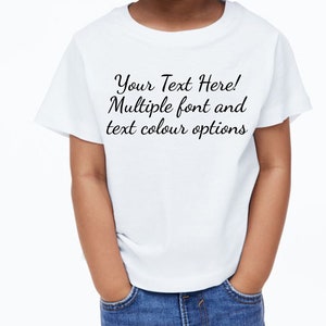 T-shirt personnalisé pour tout-petit : texte personnalisé, cadeau d&#39;anniversaire, 100 % coton