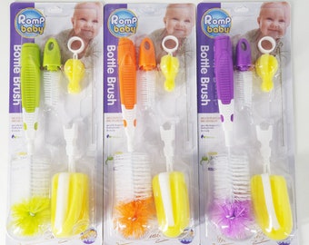 5-Piece Baby Bottle Cleaning Brush Set - Eco-Friendly, Ergonomic Design, Dishwasher-Safe - Perfect for Nipple, Straw, and Bottle Cleaning!