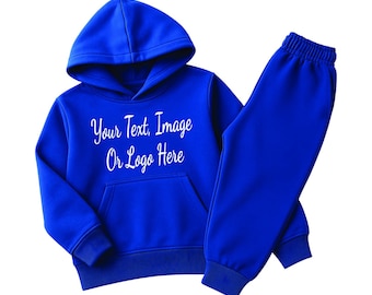 Chándal azul personalizado para niños: ropa deportiva con nombre personalizado