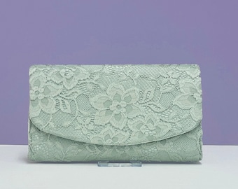 Bridesmaid Clutch, Wedding Purse, Bridesmaid Gift, Fold over Clutch Bag, Foldover Clutch, Sage