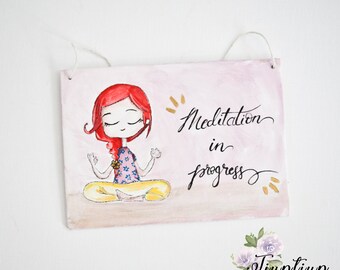 Meditation Sign Etsy