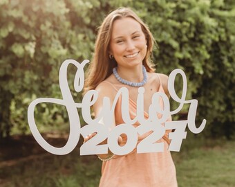 Senior 2027 prop, Graduation party decor, Senior photo prop, Class of 2027 party decoration, Graduation sign for senior pictures // S3-27
