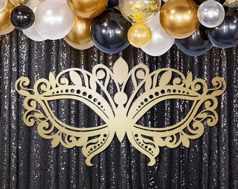 Carnival Mask for Backdrop, Masquerade Wood Sign for Backdrop, Carnaval Party  Decor, Mardi Gras Decor, Masquerade Sweet Sixteen Mask 2 