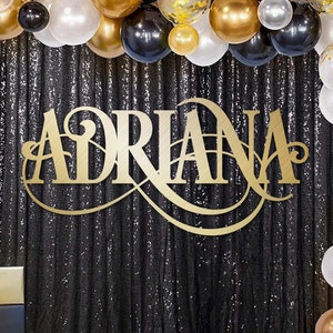 Custom name for backdrop, decorative wood name for sweet sixteen, name decoration for quinceanera, mis vx decoration, wood name backdrop
