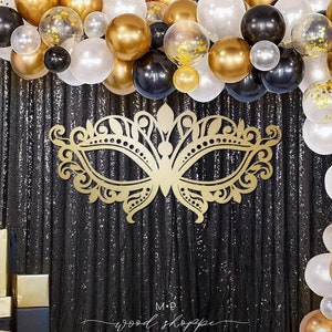 Carnival Mask for Backdrop, Masquerade Sign for Backdrop, Carnaval ...