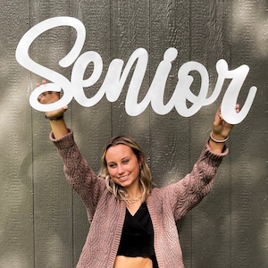 Senior sign for photo sessions, Graduation party decor, Senior photo prop, Class of 2024, Graduation decoration, Graduation sign SENIOR 2 image 1