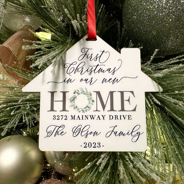 First Christmas in our new home 2025 ornament, Realtor gift, New home owners gift, Real state agent gift, new home owners gift 2025