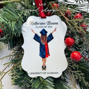 Class of 2025 ornament, personalized graduation ornament, Senior 2025 gift, customizable graduation ornament, Senior ornament 2026 gift.