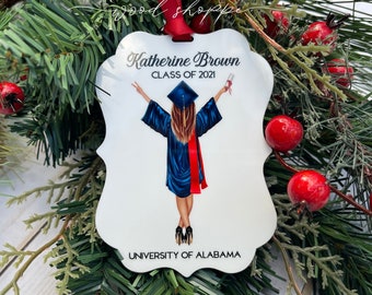 Class of 2025 ornament, personalized graduation ornament, Senior 2025 gift, customizable graduation ornament, Senior ornament 2026 gift.
