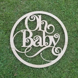 Oh baby backdrop, oh baby nursery room decor, baby shower backdrop, gender reveal decor, baby shower decoration, oh baby wood sign.