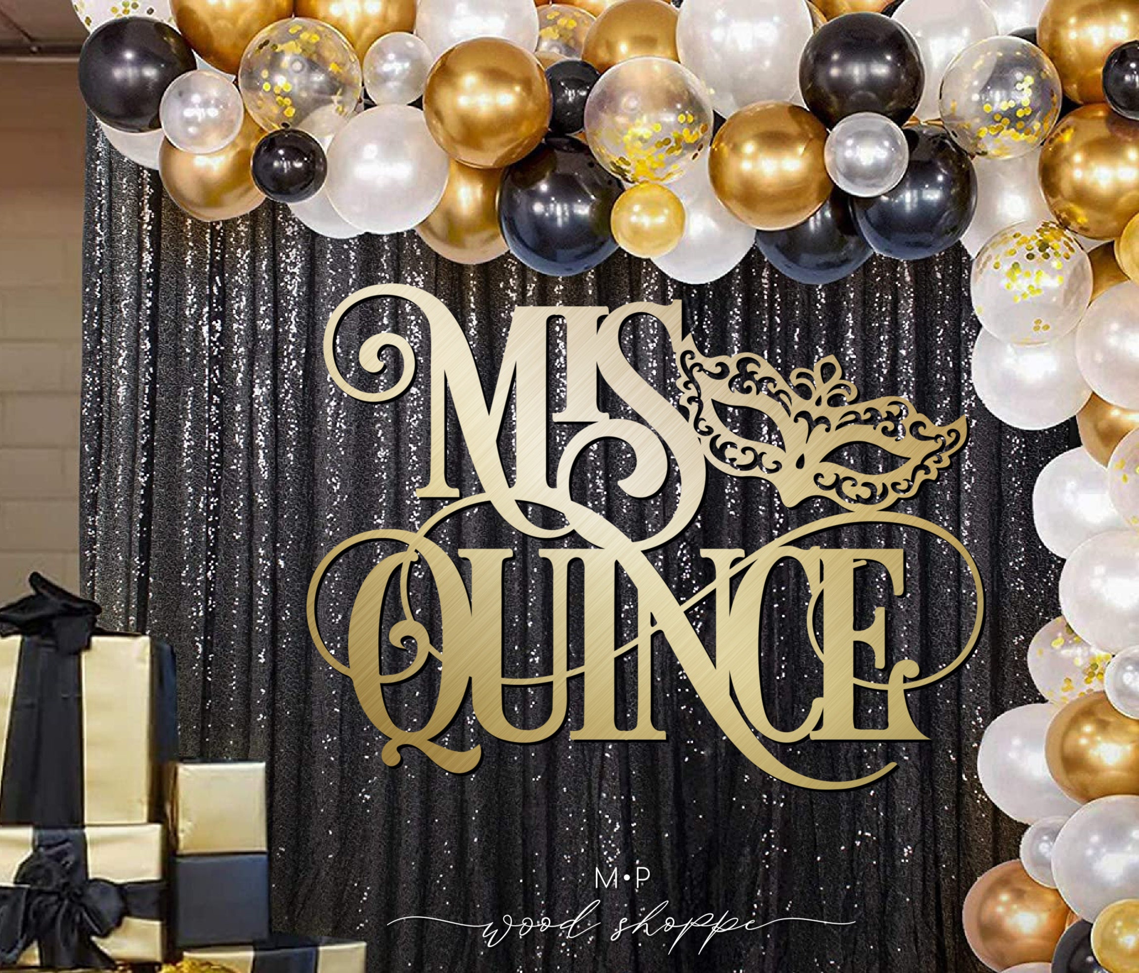 Mis Sign Mis Quince With Crown Sign, Quinceañera Signage, Rotulo De Quince Años ...