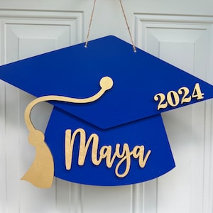Graduation door hanger, Graduation hat for door, Graduation hat sign for door, Graduation decor for home, Graduation door hanger.
