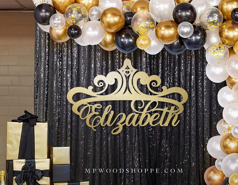 princess quince anos sign for backdrop