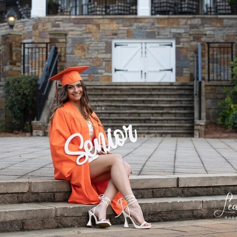 Senior sign for photo sessions, Graduation party decor, Senior photo prop, Class of 2024, Graduation decoration, Graduation sign SENIOR 2 image 3