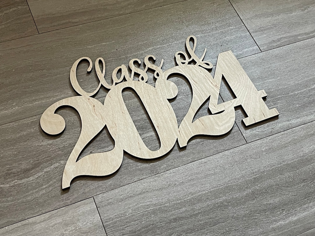 Graduation 2024 Wooden Sign Decorations 2024 Graduation Photo Booth Props  Class of 2024 Wooden Sign Graduation Porch Sign Hanging Decorations for