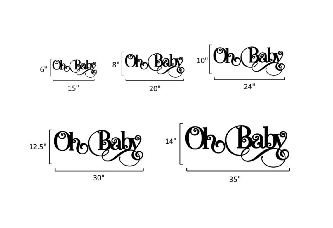 Oh Baby Wooden Letters for Backdrop Wood Letter for Gender Etsy