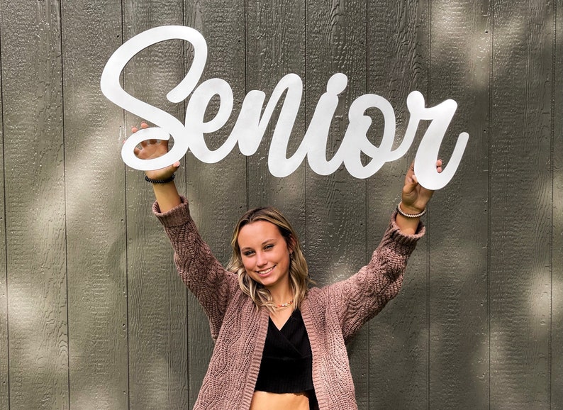 Senior sign for photo sessions, Graduation party decor, Senior photo prop, Class of 2024, Graduation decoration, Graduation sign SENIOR 2 image 1