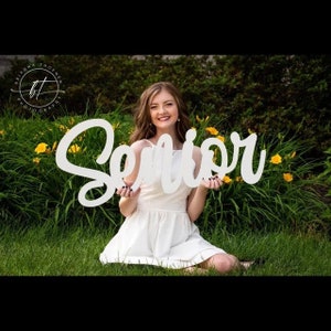 Senior sign for photo sessions, Graduation party decor, Senior photo prop, Class of 2024, Graduation decoration, Graduation sign SENIOR 2 image 4