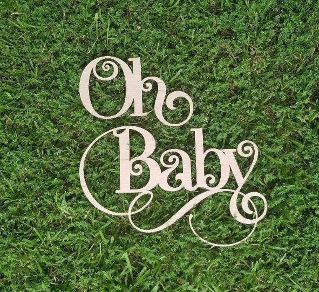 Oh Baby Wooden Letters for Backdrop, Wood Letter for Gender Reveal