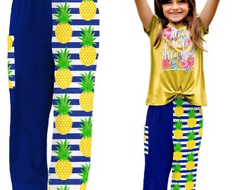 Towel Pants - Pineapple Pattern - IN STOCK Fast Shipping - Beach, Swimming, Resortwear, Boys, Girls, Adults.