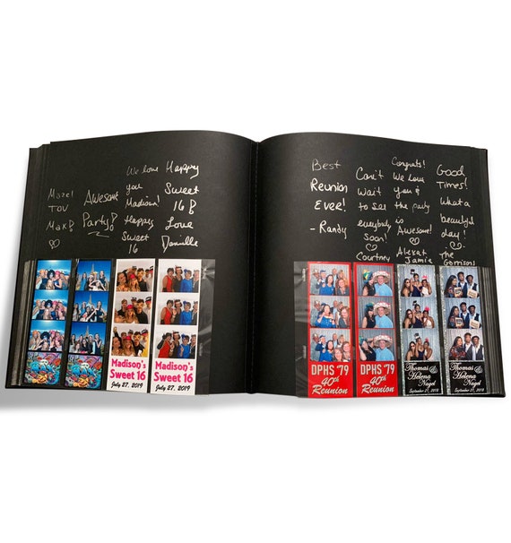 Photo Booth Album for 2x6 Photo Strips Holds 216 Photobooth Photos on 54  Pages Slide-in Photo Booth Photo Album Wedding Scrapbook - Etsy Denmark
