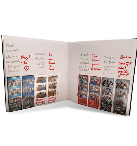 Photo Booth Album for 2x6 Photo Strips Holds 216 Photobooth Photos on 54  Pages Slide-in Photo Booth Photo Album Wedding Scrapbook - Etsy