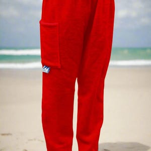 Handtuchhose - ROT - AUF LAGER Schneller Versand - Strand, Schwimmen, Resortwear, Jungen, Mädchen, Erwachsene