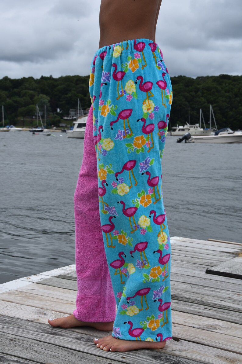 Towel Pants Flamingo Pattern INSTOCK Ready To Ship for Etsy