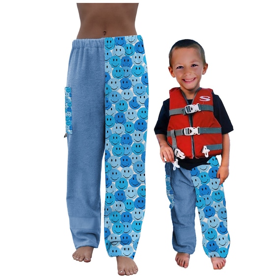 Towel Pants - Smiley Pattern - IN-STOCK Fast Shipping - Beach, Swimming, Resortwear, Boys, Girls, Adults.
