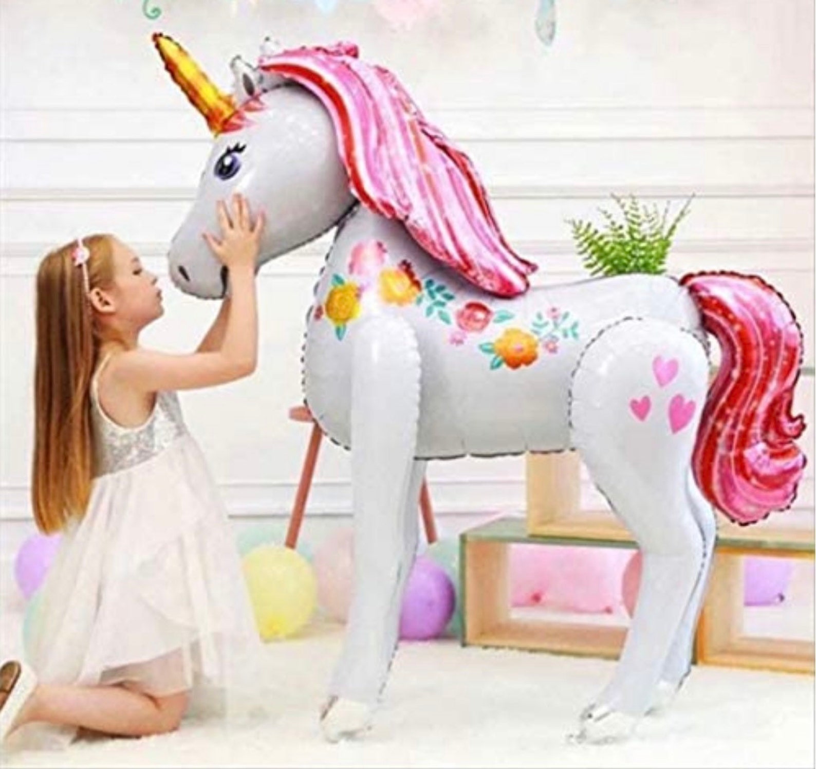 52 Unicorn Air Walker Balloon No Helium Needed Etsy