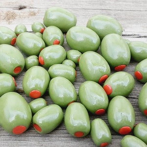 Handmade Miniature Pimento Olives Mixed