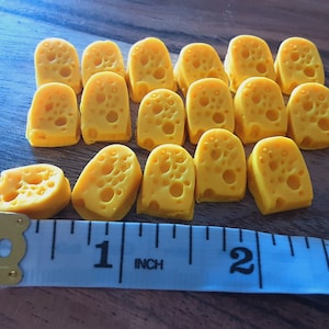 Miniature Cheese With Magnets/Handmade Miniature Yellow Cheese Blocks Without Magnet