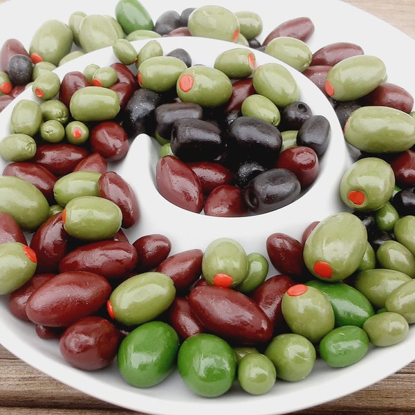 Handmade Faux Martini Olives Fake Kalamata Olives Black Olives