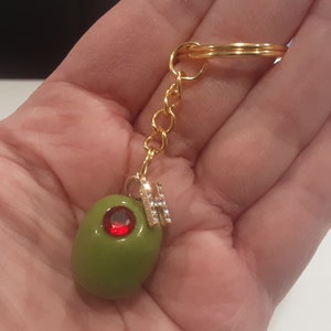 Personalized Martini Olive Keychains