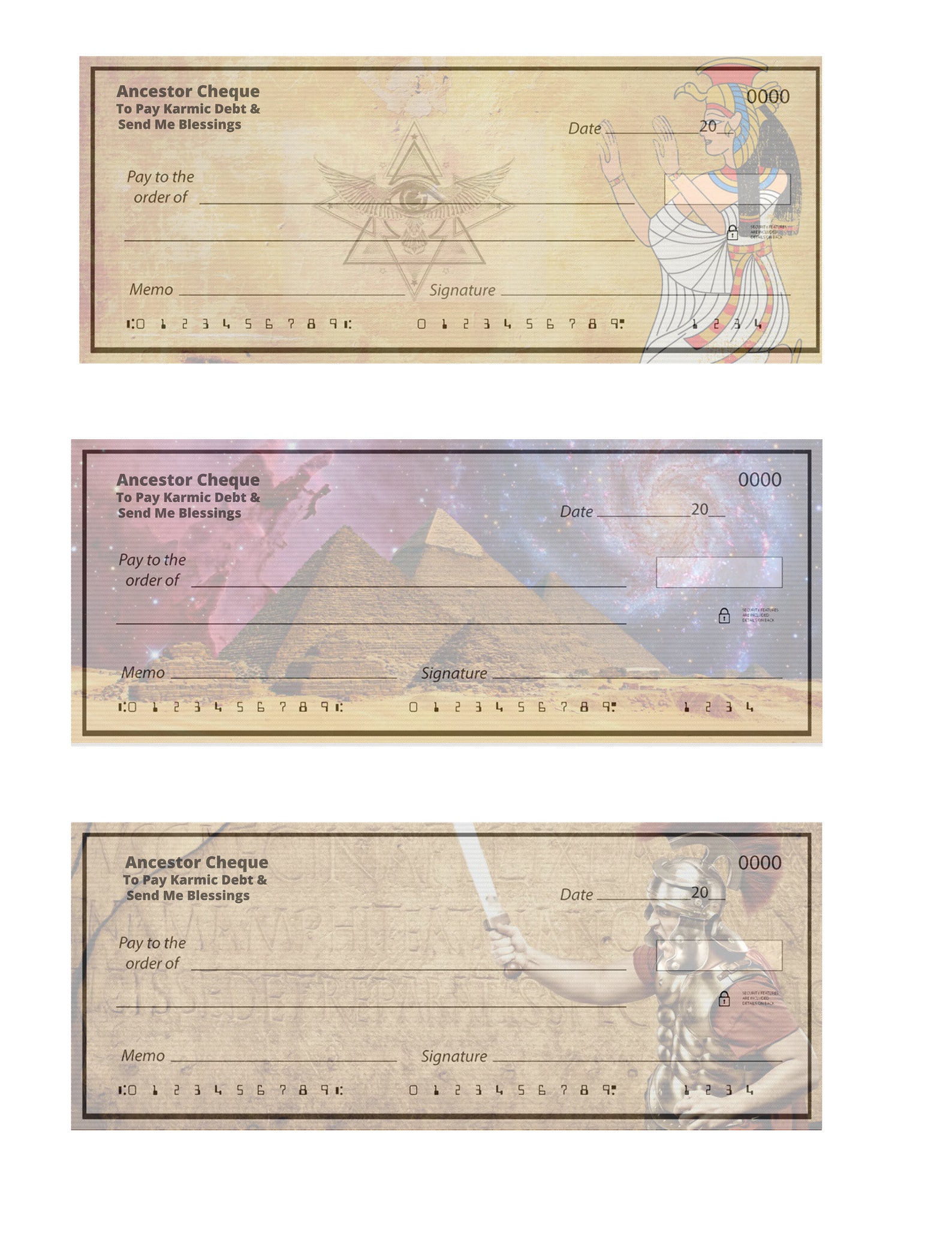 Ancestor Money/Ancestor Cheque To Pay Karmic Debt | Etsy