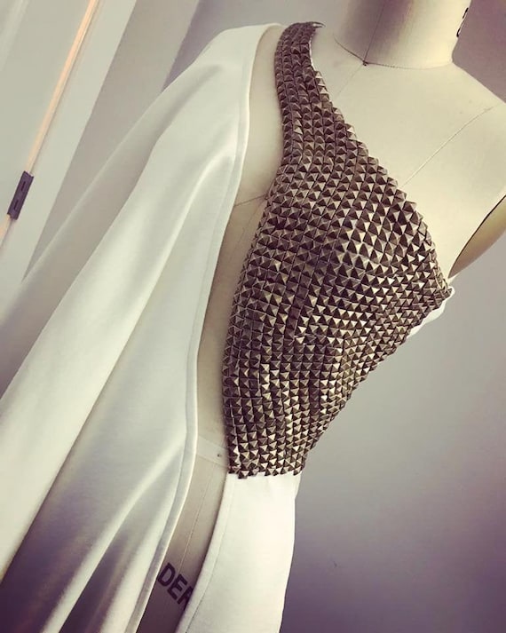 white studded jumpsuit