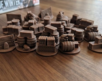 Set di segnalini barriera (21 pezzi) – Aggiornamento per i giochi da tavolo Dead of Winter e Zombie Survival