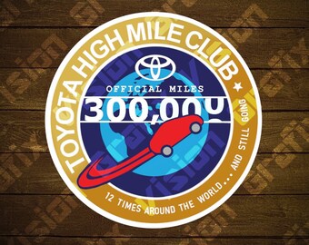 Toyota High Mileage Stickers - Etsy