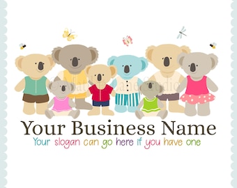 Koala Childcare Logo: Handgezeichnetes Design (PNG, JPG)