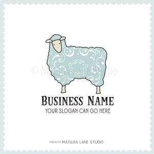 Whimsical Sheep Logo: Hand-Drawn Crochet Business Design (PNG, JPG)