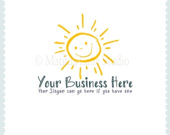 Happy Sun Logo-Design: Individuelles Business Branding (PNG, JPG)